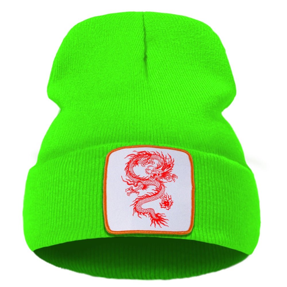 Embroidered Dragon Beanie - Bara Bros