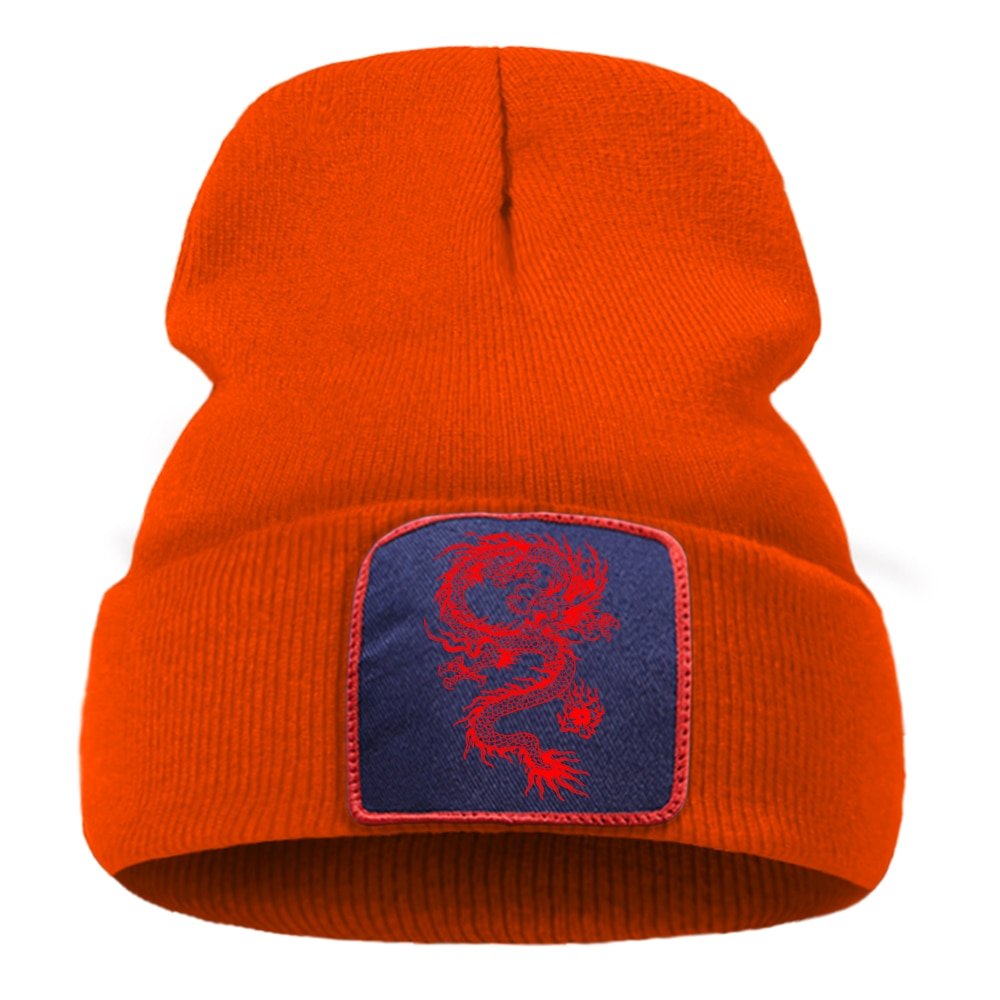 Embroidered Dragon Beanie - Bara Bros