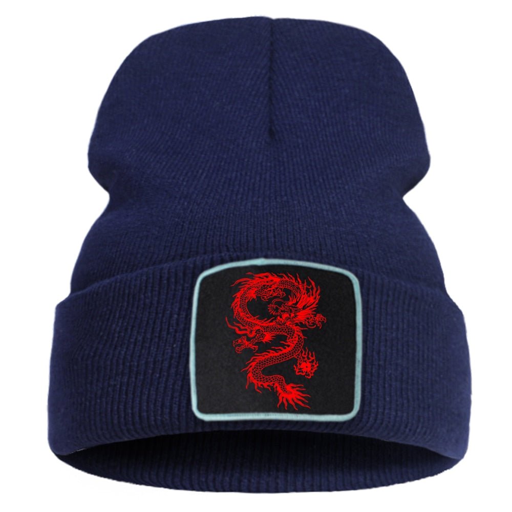 Embroidered Dragon Beanie - Bara Bros