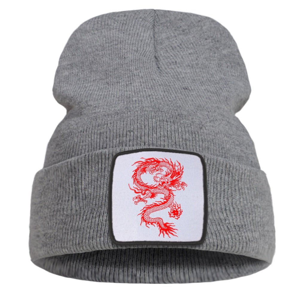 Embroidered Dragon Beanie - Bara Bros