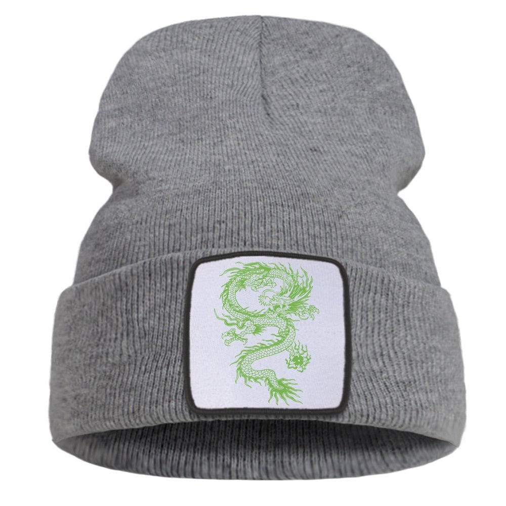 Embroidered Dragon Beanie - Bara Bros