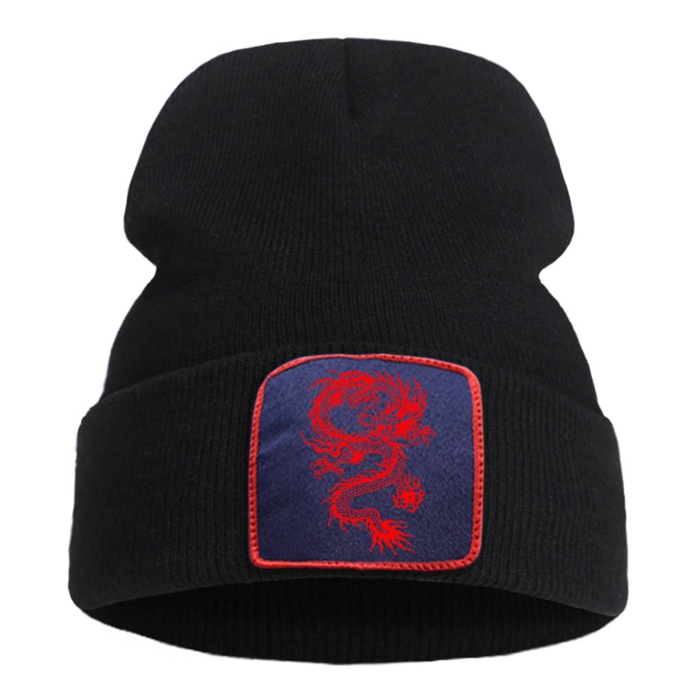 Embroidered Dragon Beanie - Bara Bros