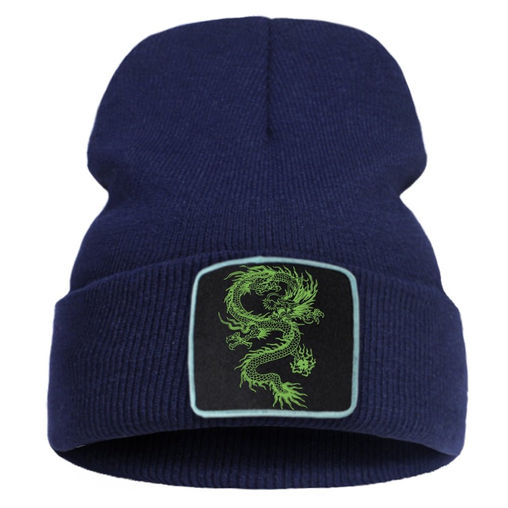 Embroidered Dragon Beanie - Bara Bros