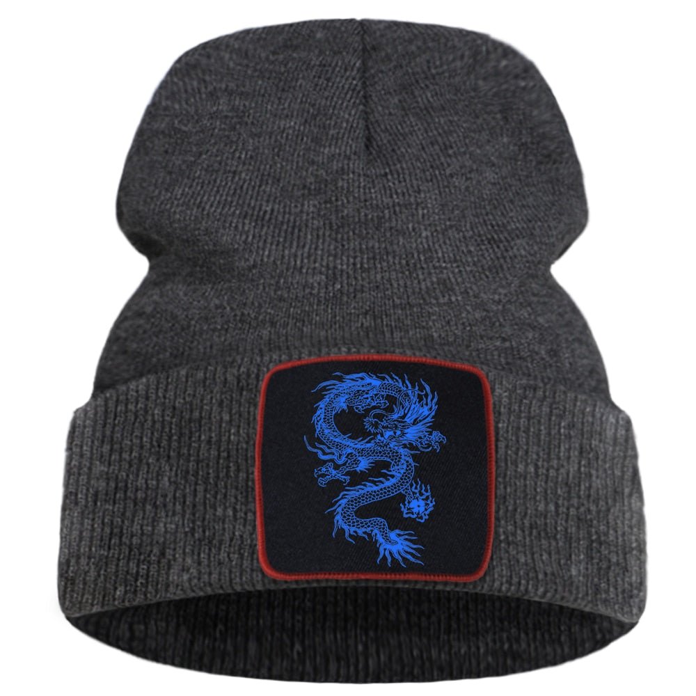 Embroidered Dragon Beanie - Bara Bros