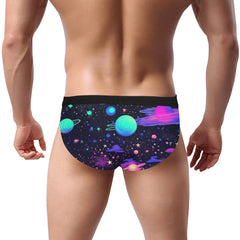 Galaxy Print Men's Mid Rise Briefs - Bara Bros