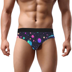 Galaxy Print Men's Mid Rise Briefs - Bara Bros