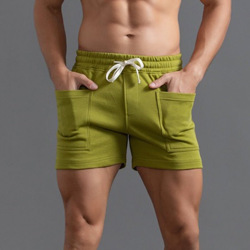 Men Solid Comfort Pocket Gym Shorts - Bara Bros