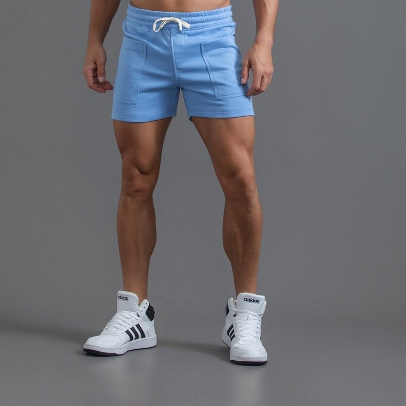 Men Solid Comfort Pocket Gym Shorts - Bara Bros