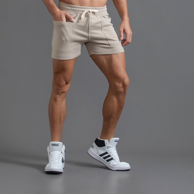 Men Solid Comfort Pocket Gym Shorts - Bara Bros