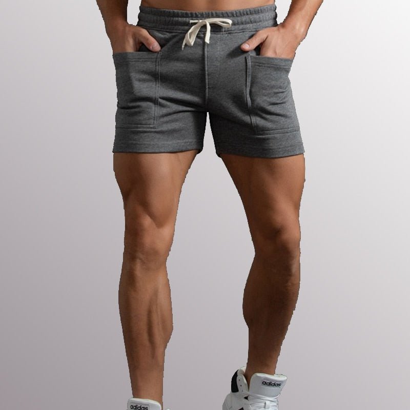 Men Solid Comfort Pocket Gym Shorts - Bara Bros