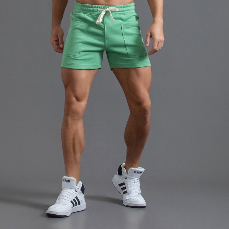 Men Solid Comfort Pocket Gym Shorts - Bara Bros