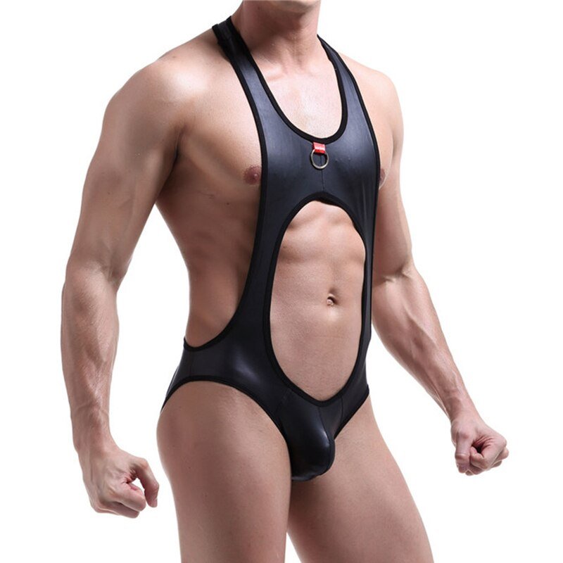 Men's Bodysuit Jockstrap PU Leather Lingerie - Bara Bros