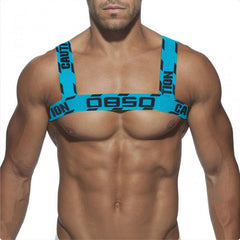 Men's Elastic Band Harness Sexy Shoulder Straps Chest Bondage Muscle Halter - Barabros