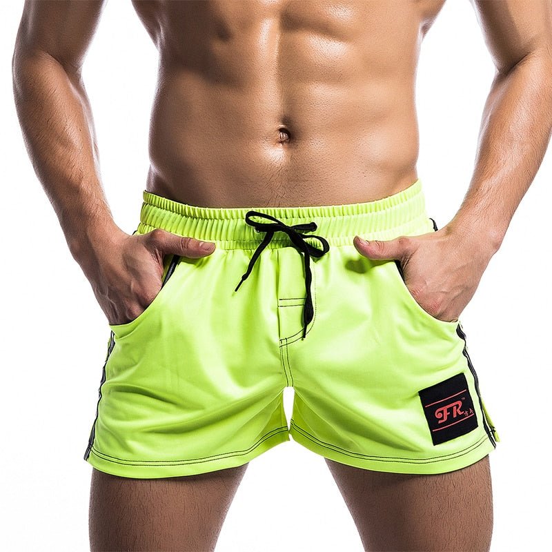 Men's PU Leather Quick Dry Swimwear Shorts - Barabros