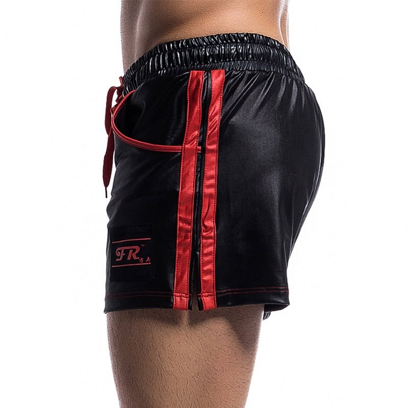 Men's PU Leather Quick Dry Swimwear Shorts - Barabros