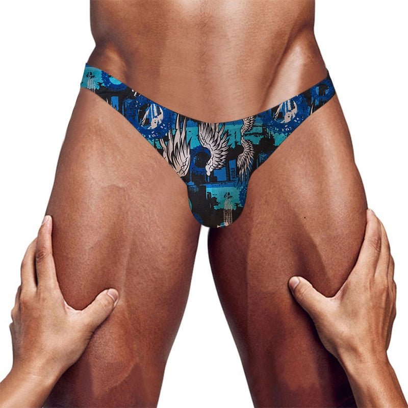 Men's Retro Wings Graphic Print Sexy Brief Underwear - Bara Bros