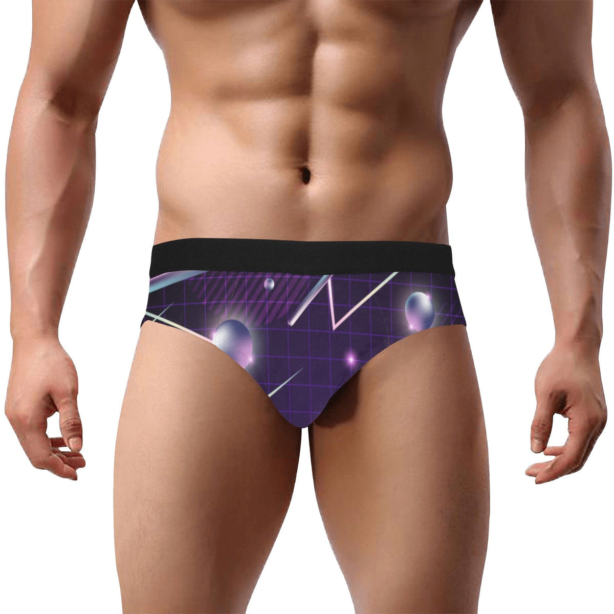 Retrowave Men's Mid Rise Briefs - Bara Bros