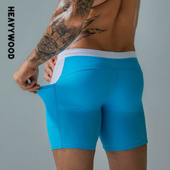 Summertime Blues Pocket Swimming Trunks - Bara Bros