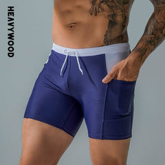 Summertime Blues Pocket Swimming Trunks - Bara Bros