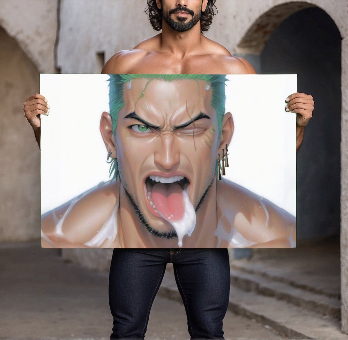 Zoro Ahegao Poster - Bara Bros